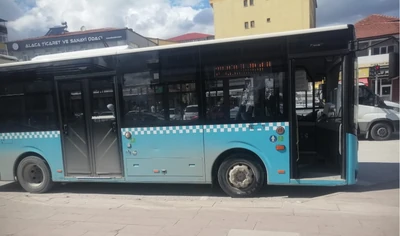 Alaca Belediyesi şehir içi otobüsü yan görünüm