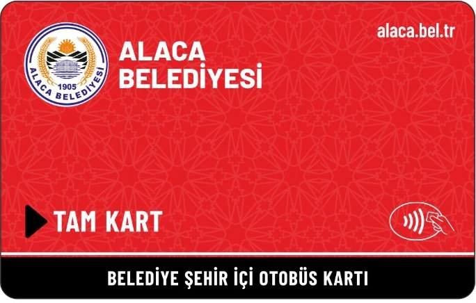 Alaca Belediyesi akıllı kart tasarımı
