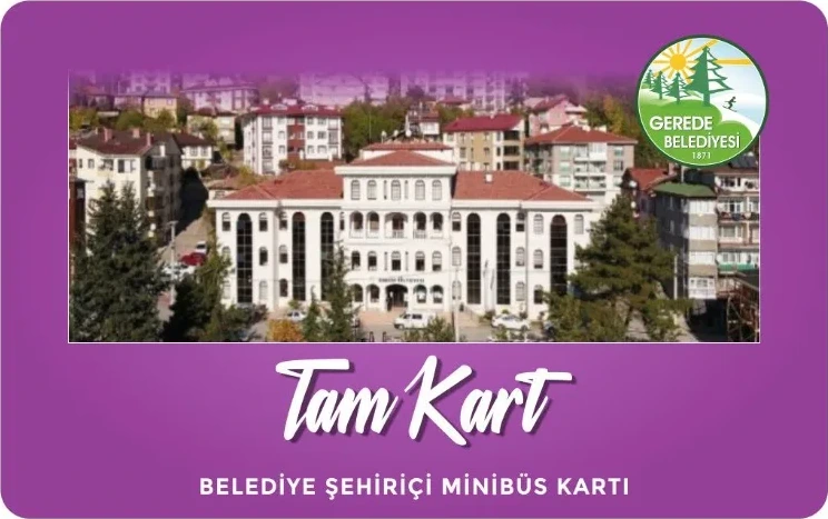 Gerede Belediyesi Tam Kart arka yüz tasarımı