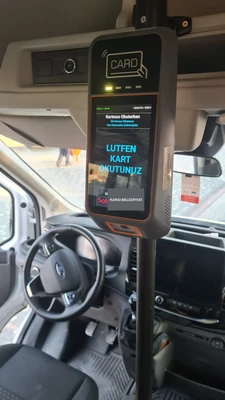 Kargı Belediyesi araç içi akbil validatörü