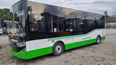 Solhan Belediyesi otobüsü yan görünüm