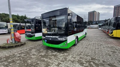 Solhan Belediyesi otobüs filosu saha görüntüsü