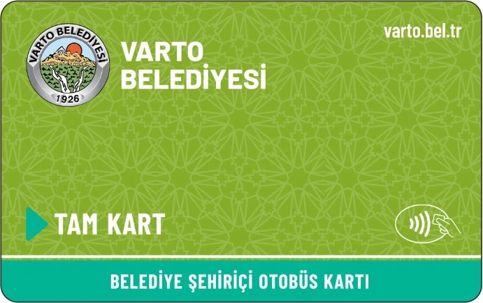 Varto Belediyesi akıllı kart tasarımı