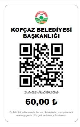 Örnek QR bilet tasarımı